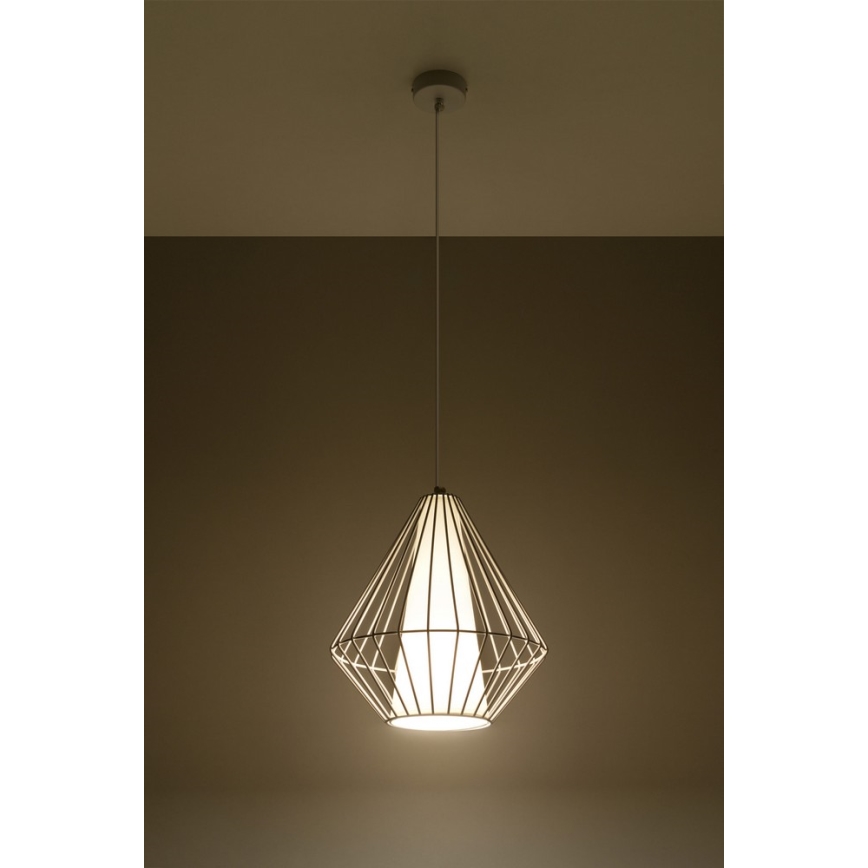 Sollux SL.0297 - Lühter DEMI 1xE27/60W/230V valge