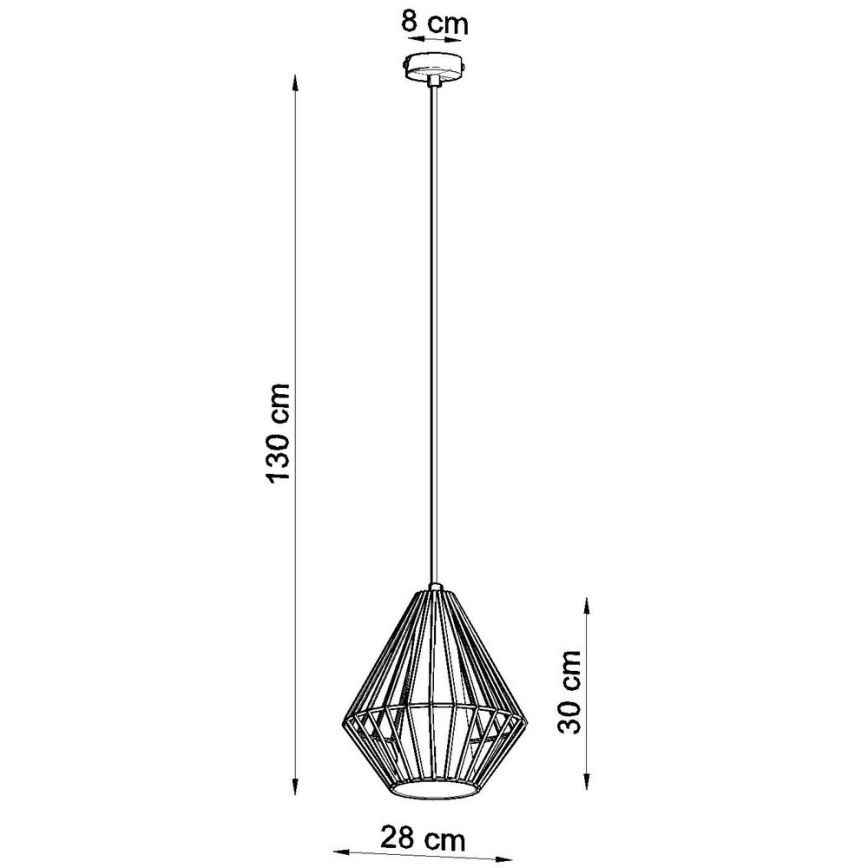 Sollux SL.0297 - Lühter DEMI 1xE27/60W/230V valge