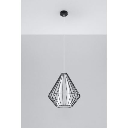 Sollux SL.0298 - Lühter DEMI 1xE27/60W/230V must/valge
