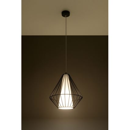 Sollux SL.0298 - Lühter DEMI 1xE27/60W/230V must/valge