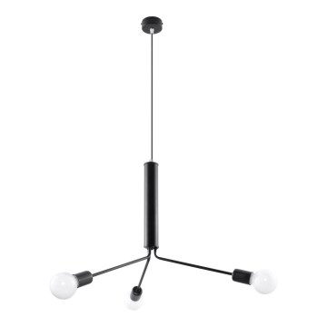 Sollux SL.0303 - Lühter DUOMO 3D 3xE27/60W/230V must