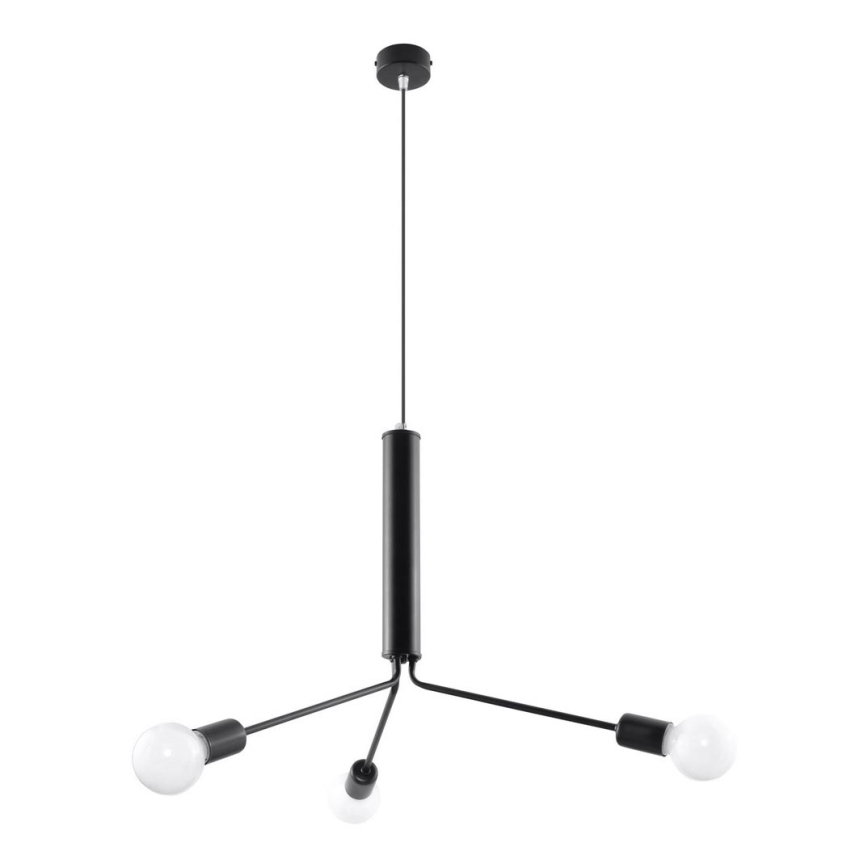 Sollux SL.0303 - Lühter DUOMO 3D 3xE27/60W/230V must