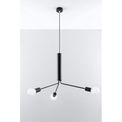 Sollux SL.0303 - Lühter DUOMO 3D 3xE27/60W/230V must