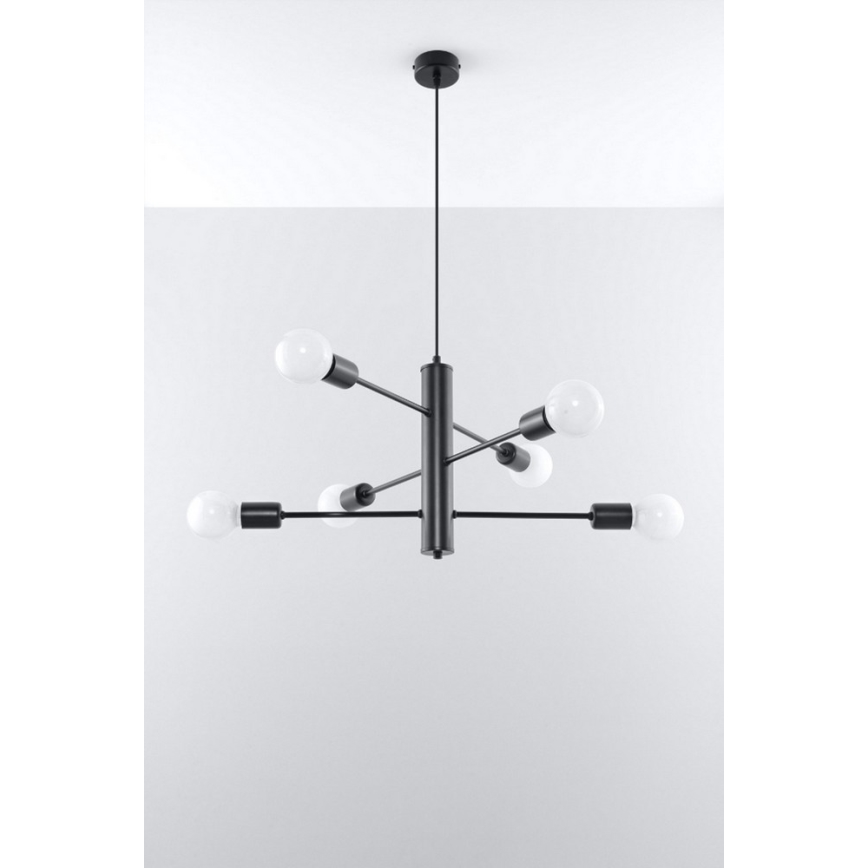 Sollux SL.0305 - Lühter DUOMO 6 6xE27/60W/230V must