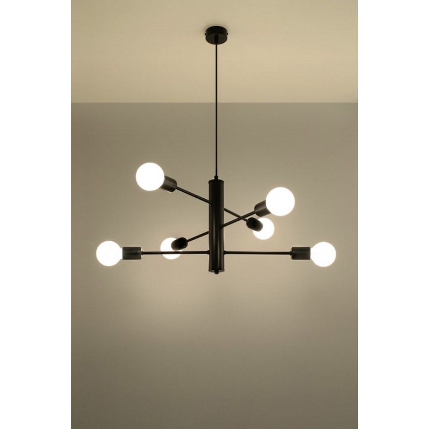 Sollux SL.0305 - Lühter DUOMO 6 6xE27/60W/230V must
