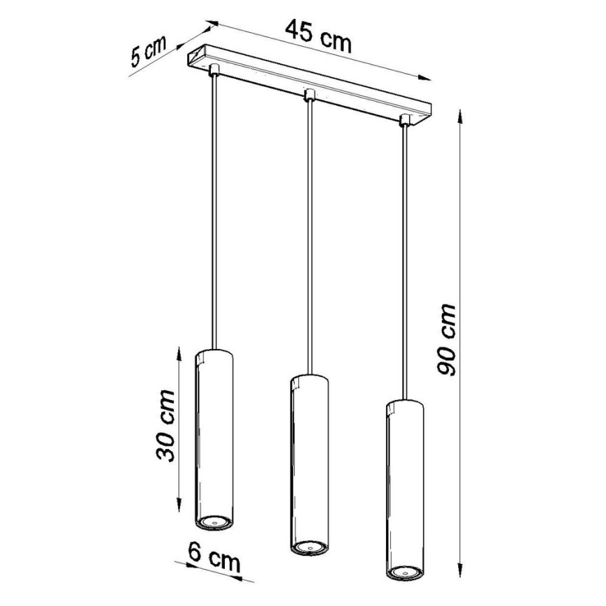 Lühter LAGOS 3 3xGU10/10W/230V valge