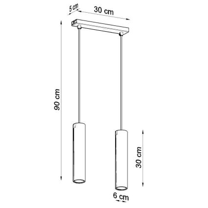 Lühter LAGOS 2 2xGU10/10W/230V must