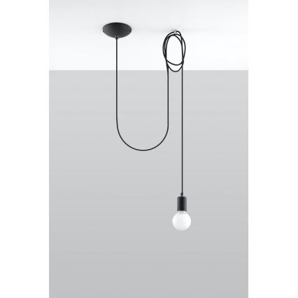 Lühter EDISON 1 1xE27/60W/230V ämblik must