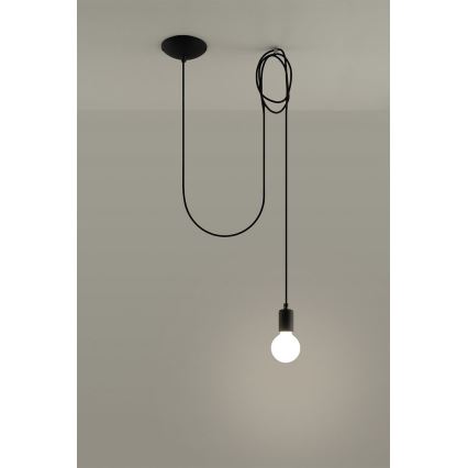 Lühter EDISON 1 1xE27/60W/230V ämblik must