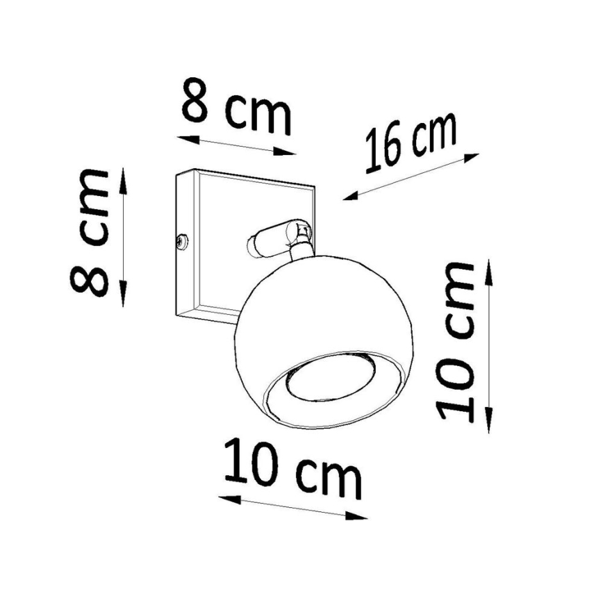 Kohtvalgusti seinale OCULARE 1xGU10/10W/230V