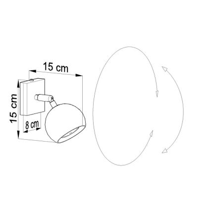 Kohtvalgusti seinale OCULARE 1xGU10/10W/230V