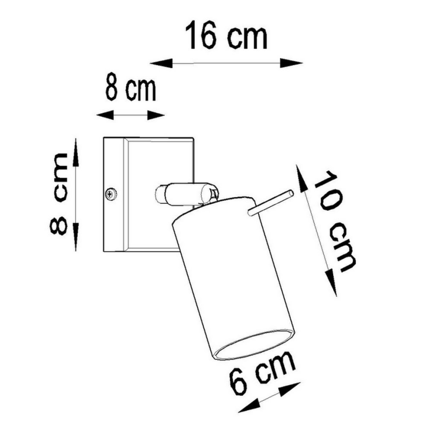 Kohtvalgusti seinale RING 1xGU10/10W/230V