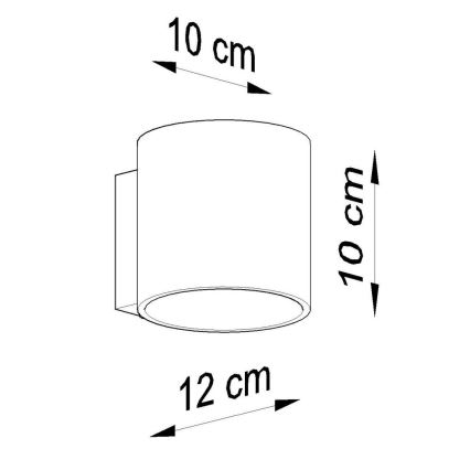 Kohtvalgusti seinale ORBIS 1xG9/40W/230V betoon