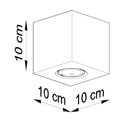 Sollux SL.0489 - Laevalgusti QUAD 1xGU10/40W/230V betoon