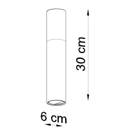 Laevalgusti PABLO 1xGU10/40W/230V must/pöök