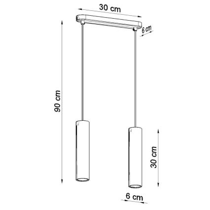 Lühter LINO 2xGU10/40W/230V pöök