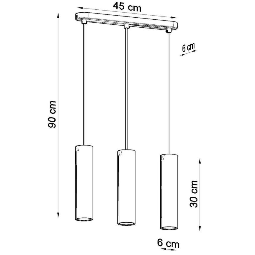 Lühter LINO 3xGU10/40W/230V pöök