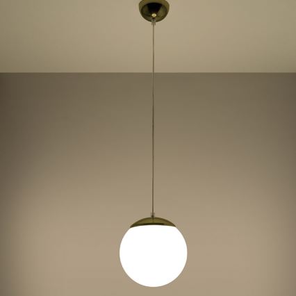 Rippvalgusti TOYA, kaabliga, 1xE27/60W/230V, Ø 20 cm, valge/kuldne