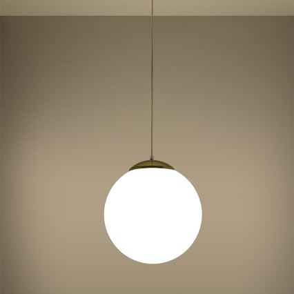 Rippvalgusti kaabliga TOYA 1xE27/60W/230V läbimõõt 30 cm valge/kuldne