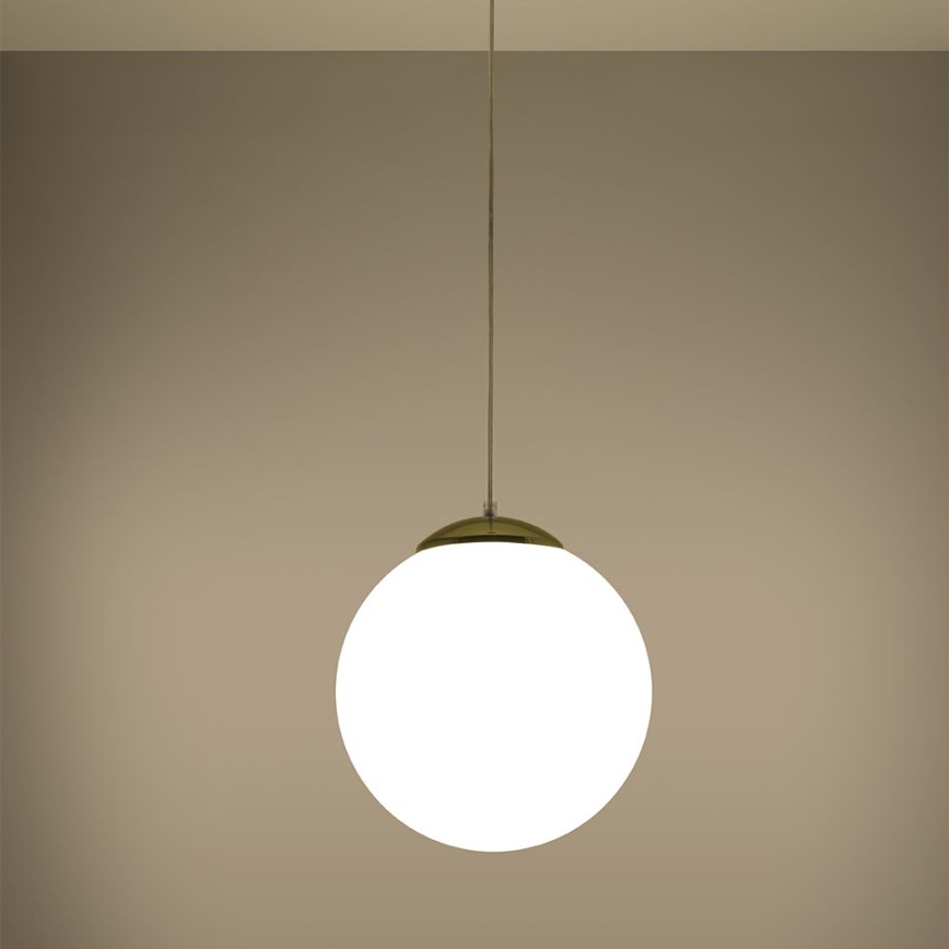 Rippvalgusti kaabliga TOYA 1xE27/60W/230V läbimõõt 30 cm valge/kuldne