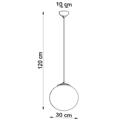 Rippvalgusti kaabliga TOYA 1xE27/60W/230V läbimõõt 30 cm valge/kuldne