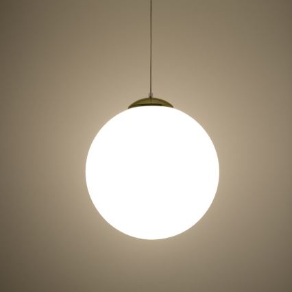 TOYA juhtmega ripatslühter 1xE27/60W/230V, läbimõõt 40 cm, valge/kuldne