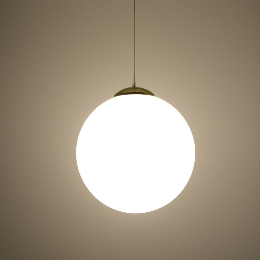 TOYA juhtmega ripatslühter 1xE27/60W/230V, läbimõõt 40 cm, valge/kuldne