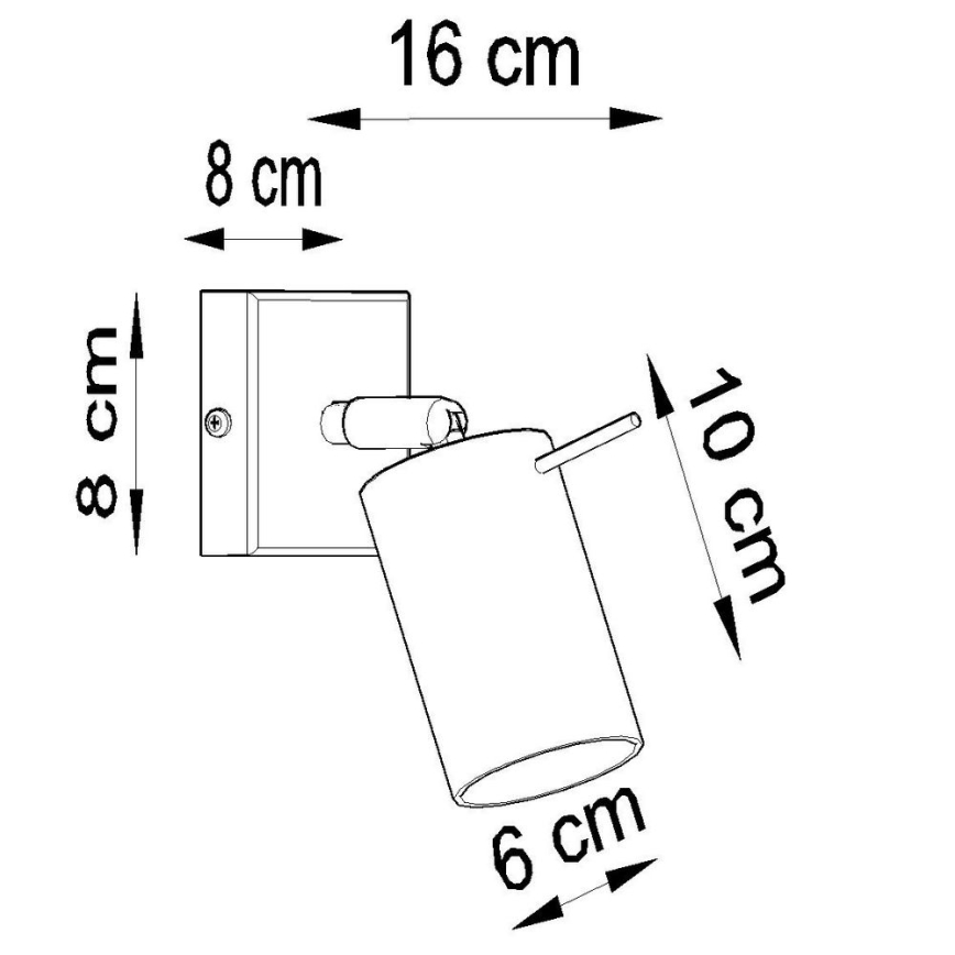Kohtvalgusti seinale RING 1xGU10/10W/230V