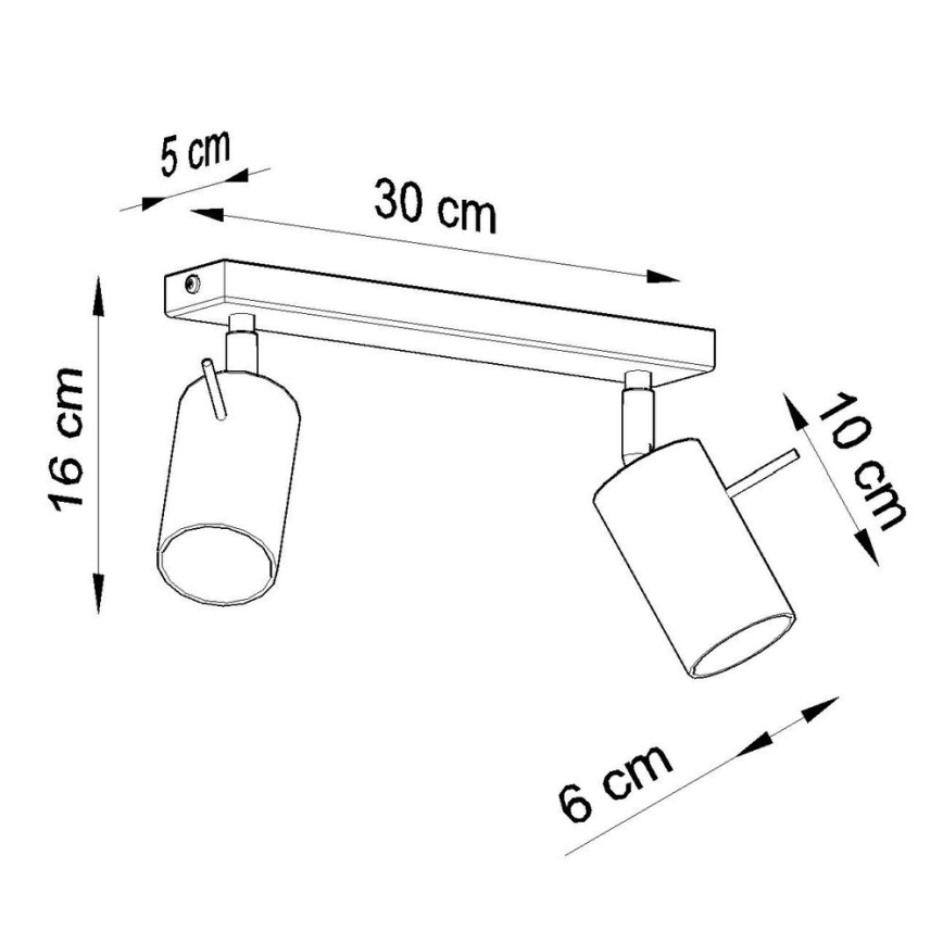 Kohtvalgusti RING 2xGU10/10W/230V