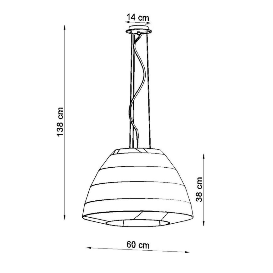 Lühter BELLA 3xE27/60W/230V d. 60 cm valge