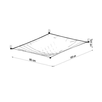 LED laelamp LUNA 2xG13/8,5W/230V 80x105 cm valge