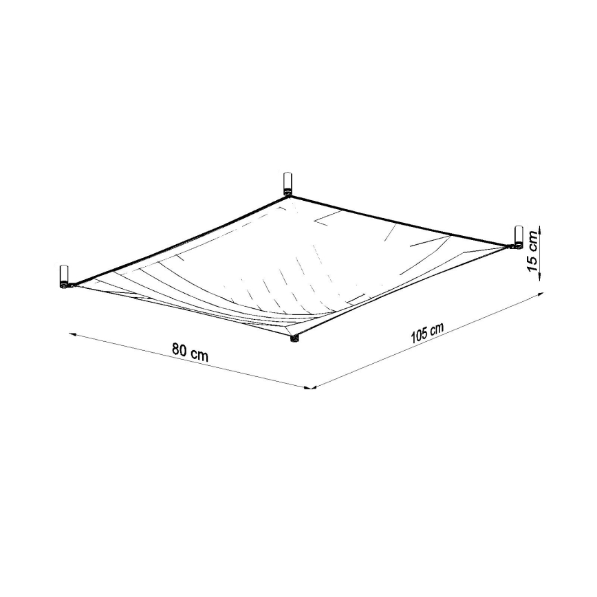 LED laelamp LUNA 2xG13/8,5W/230V 80x105 cm valge