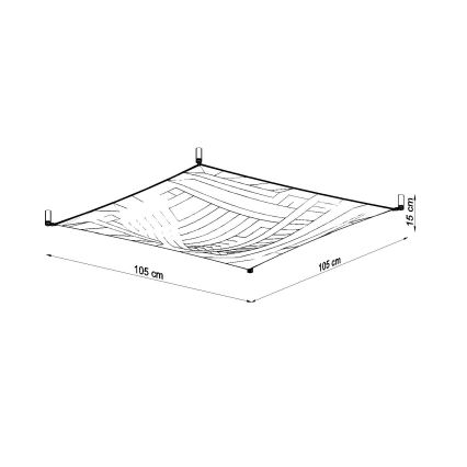 LED laelamp LUNA 4xG13/8,5W/230V 105x105 cm valge