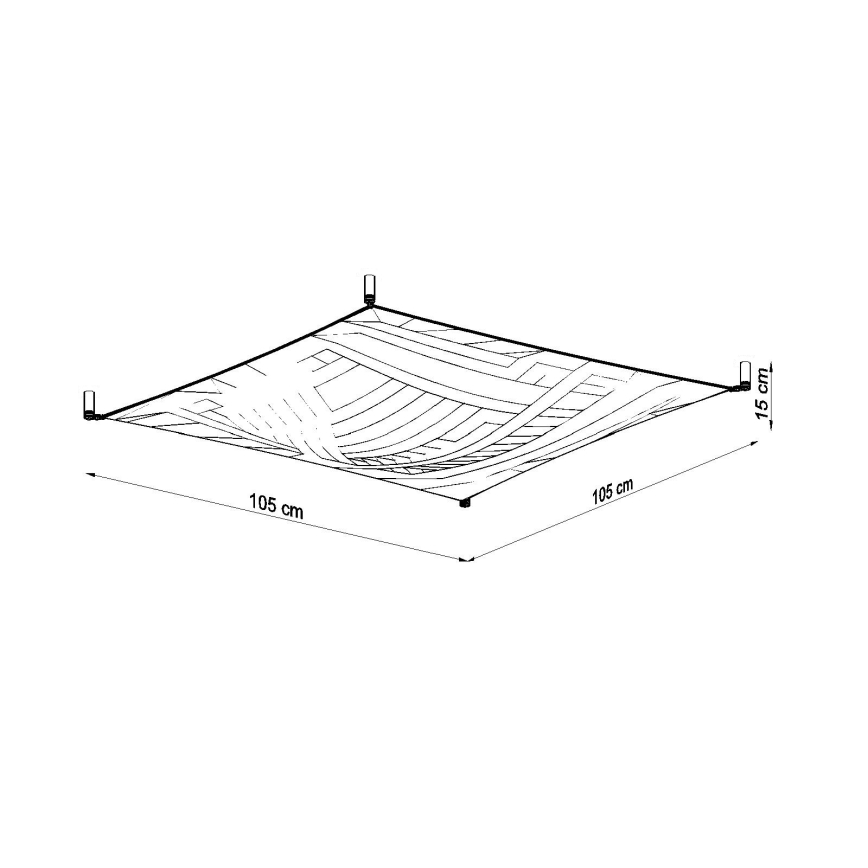 LED laelamp LUNA 4xG13/8,5W/230V 105x105 cm valge