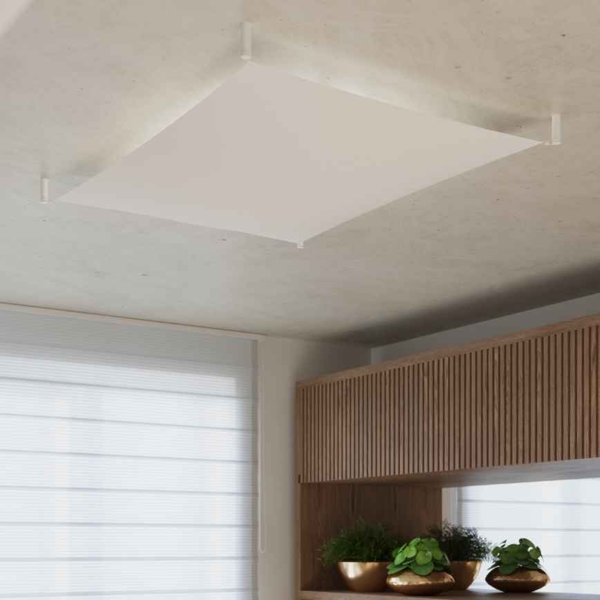 LED laelamp LUNA 6xG13/8,5W/230V 140x140 cm valge