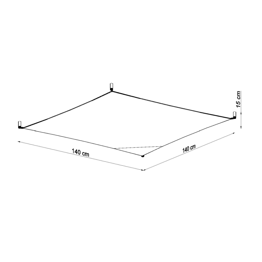 LED laelamp LUNA 6xG13/8,5W/230V 140x140 cm valge