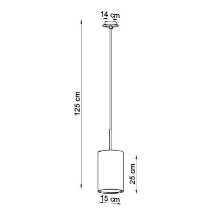 Lühter OTTO 1xE27/60W/230V d. 15 cm must