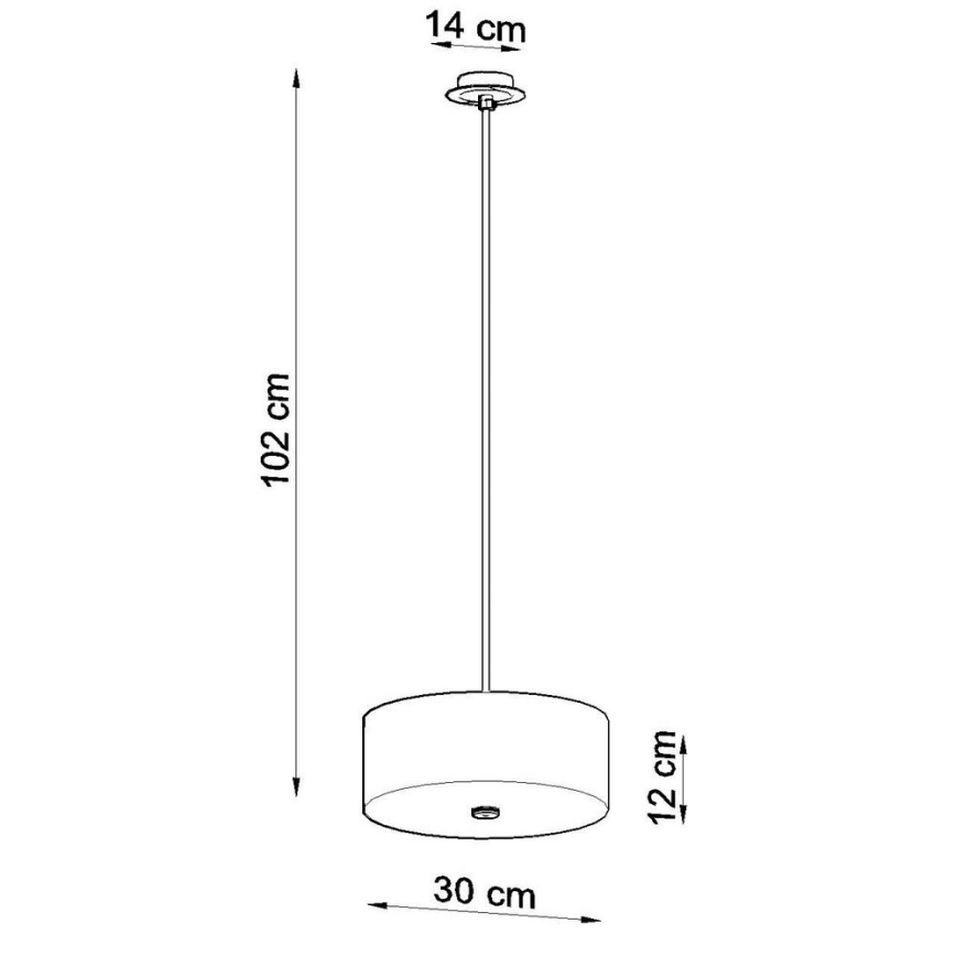 Lühter SKALA 3xE27/60W/230V d. 30 cm must