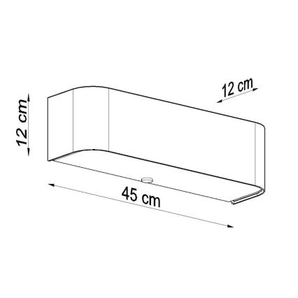 Seinavalgusti LOKKO 2xE14/60W/230V valge