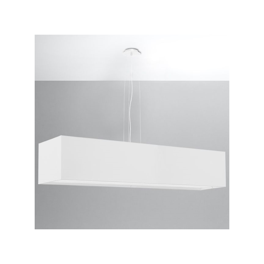 Lühter SANTA 5xE27/60W/230V 120 cm valge