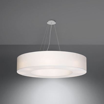 Lühter SATURNO 8xE27/60W/230V d. 90 cm valge