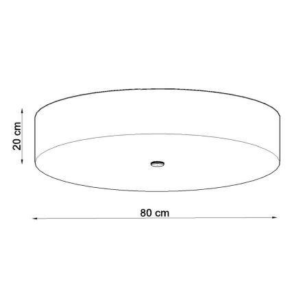 Laevalgusti SKALA 6xE27/60W/230V d. 80 cm must