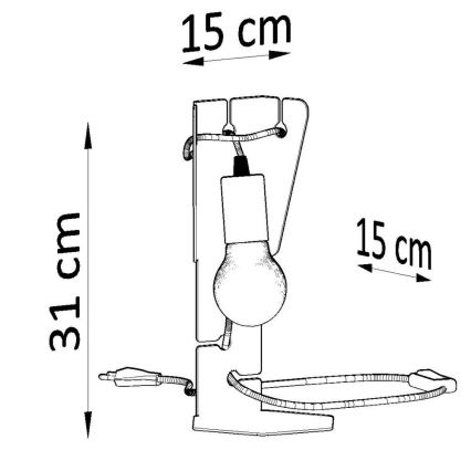 Laualamp ARBY 1xE27/60W/230V must