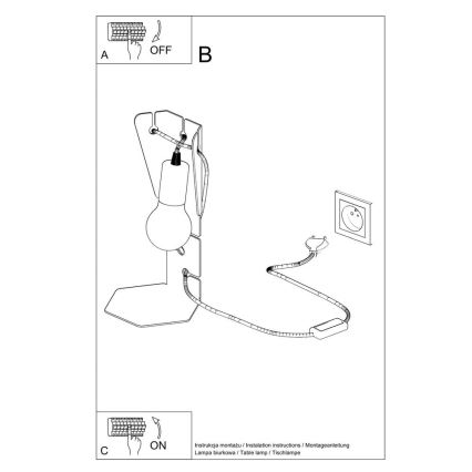 Laualamp ARBY 1xE27/60W/230V must