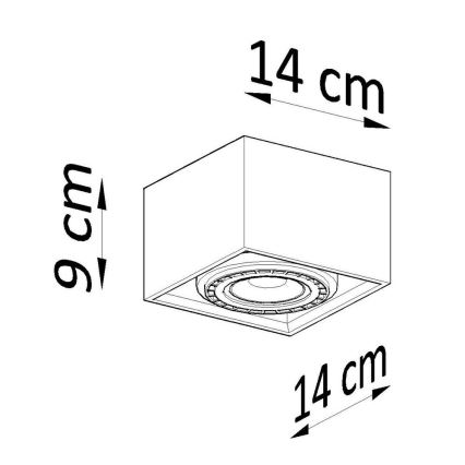 Laevalgusti QUATRO AR111 1xGU10/40W/230V betoon