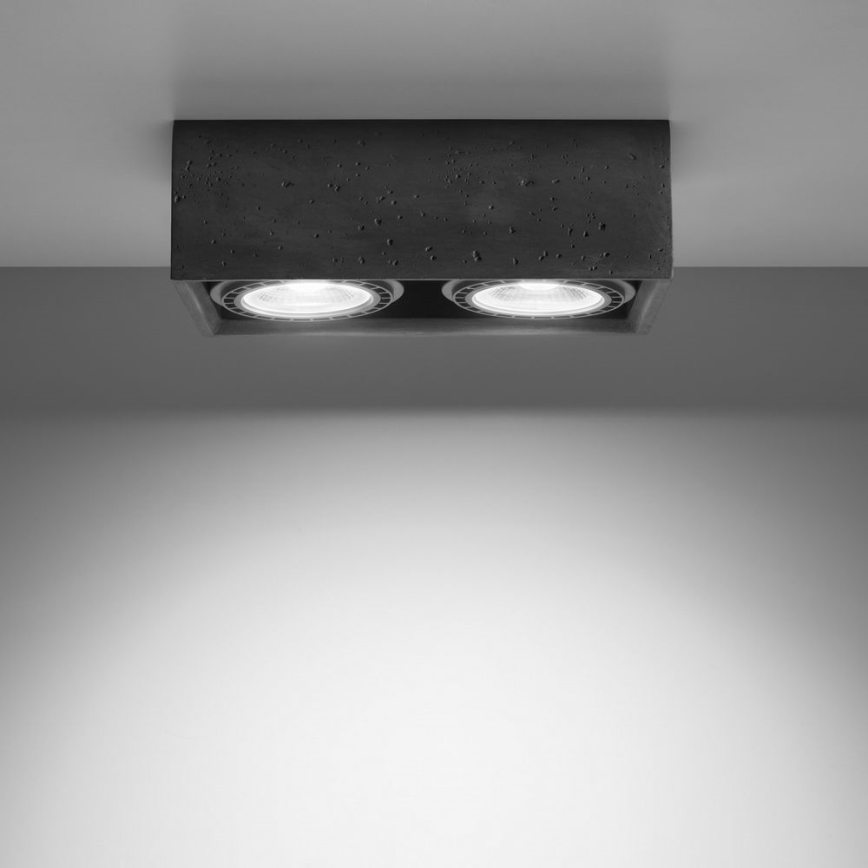Laevalgusti QUATRO AR111 2xGU10/40W/230V betoon