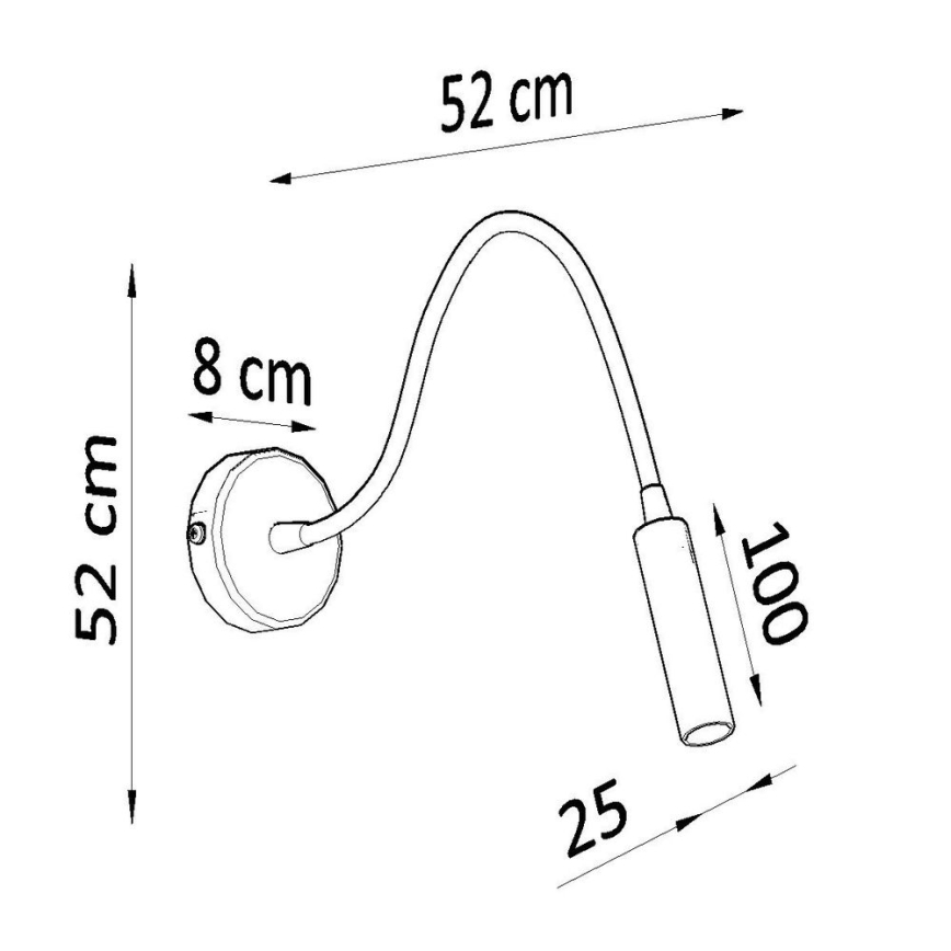 Paindlik väike lamp AXIL 1xG9/12W/230V must