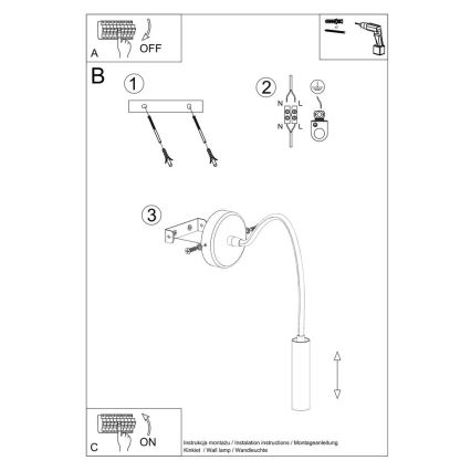 Paindlik väike lamp AXIL 1xG9/12W/230V must