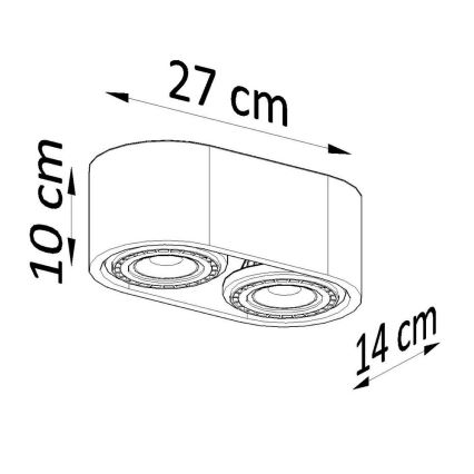 Laevalgusti BASIC AR111 2xGU10/40W/230V pöök