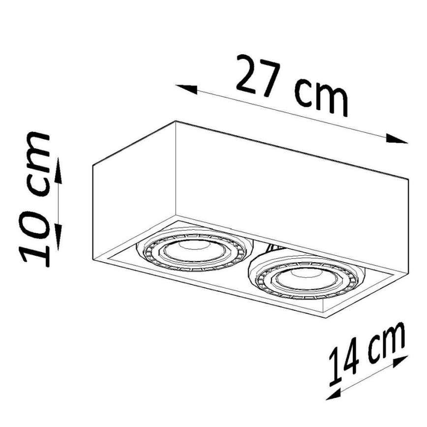 Laevalgusti QUATRO AR111 2xGU10/40W/230V pöök